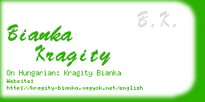 bianka kragity business card